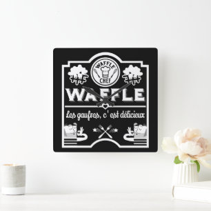 Waffle Chef Fyrkantig Klocka