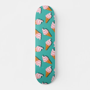 Waffle cones glass och fryst yoghurt mönster mini skateboard bräda 18,5 cm