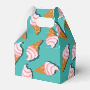 Waffle cones glass och fryst yoghurt mönster presentaskar