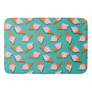 Waffle cones ice cream and frozen yogurt pattern badrumsmatta