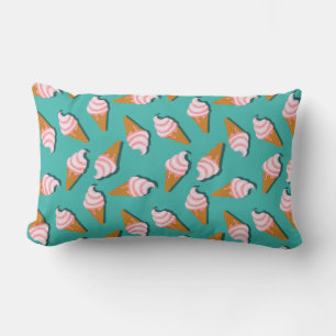 Waffle cones ice cream and frozen yogurt pattern lumbarkudde