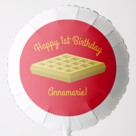 Waffle Cute Breakfast Brunch Kids 1:a födelsedag