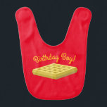 Waffle Cute Breakfast Brunch Kids 1:a födelsedag Hakklapp<br><div class="desc">De här vackra modet, färglöst söt frukost eller brunch födelsedagsfest inbjudan är perfekt för ett barn 1:a födelsedag firande! Anpassa texten för att göra den till en egen. Det moderna synsättet och känslan är det perfekt sättet att fira din lilla som kärlek frukosten mat liknar våfflor på sin första födelsedag!...</div>