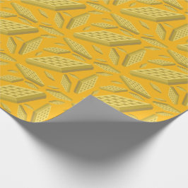 Waffle Cute Breakfast Brunch Kids 1:a födelsedag Presentpapper