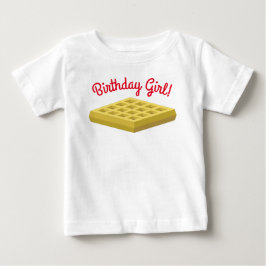Waffle Cute Breakfast Brunch Kids 1:a födelsedag T Shirt