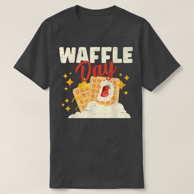 Waffle Day Cone Baking Breakfast Maker  T Shirt (Design framsida)