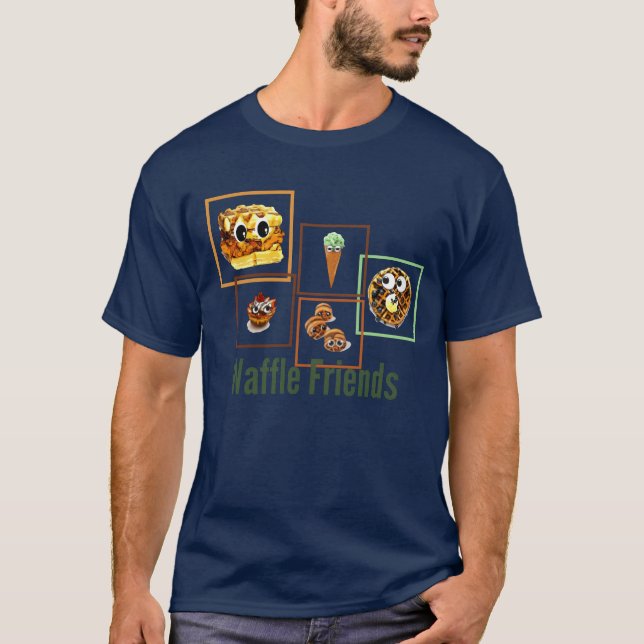 Waffle Friends-vänner T Shirt (Framsida)
