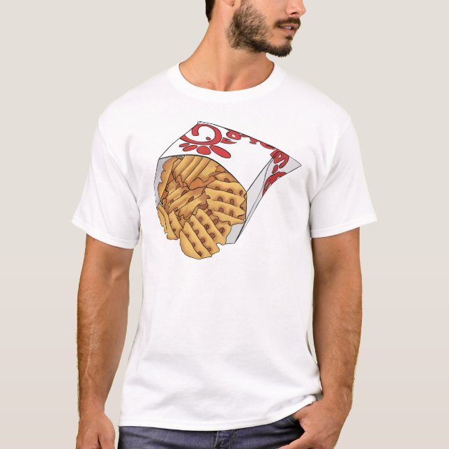 Waffle Fries Sticker T Shirt (Framsida)
