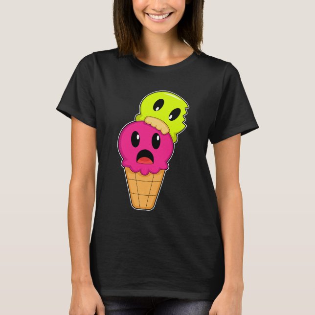 Waffle glass Halloween T Shirt (Framsida)