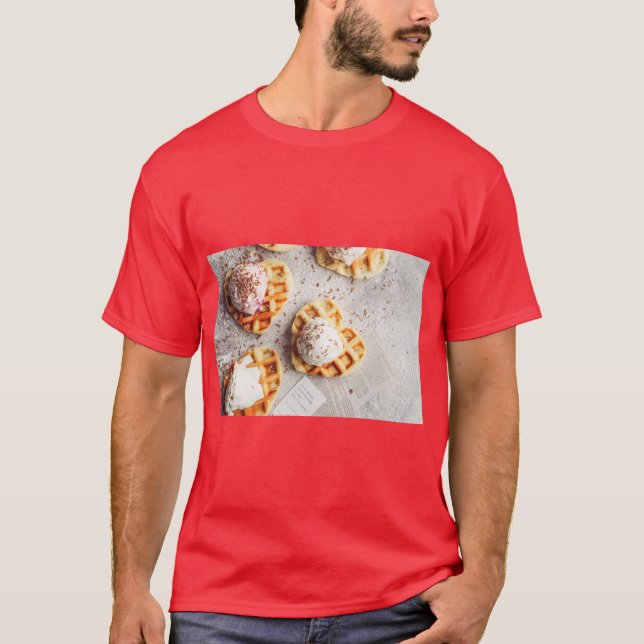 Waffle Glasskärlek Ströja T Shirt (Framsida)