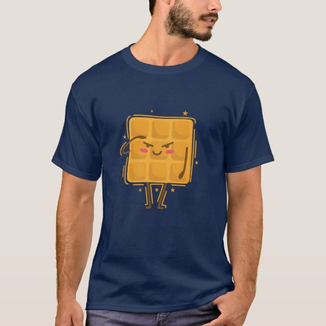 Waffle hyllar bakverk Snack vän T Shirt (Framsida)