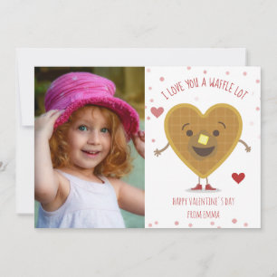 Waffle Kärlek Photo Classroom Valentine Kort