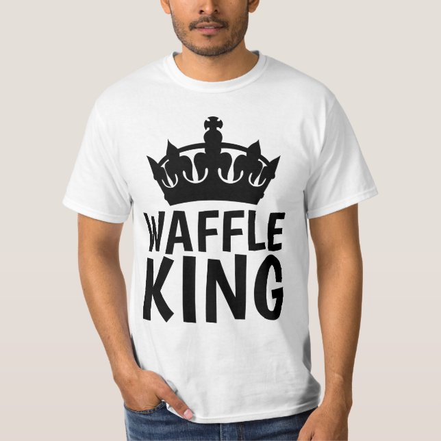 WAFFLE KUNG PAPPA FARS DAG eller BIRTHDAY T-Shirts (Framsida)