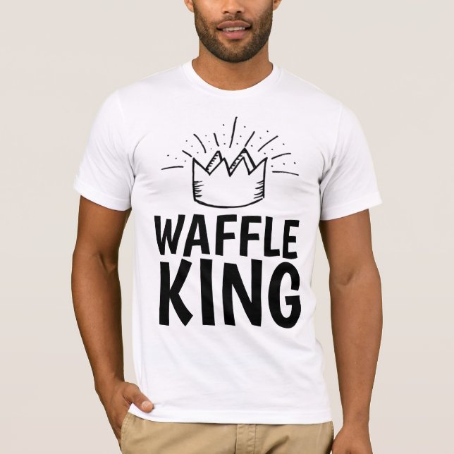 WAFFLE KUNG PAPPA MANAR FUNNY T-Shirts (Framsida)