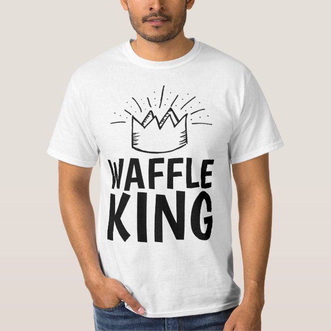 WAFFLE KUNG PAPPA MANAR FUNNY T-Shirts (Framsida)