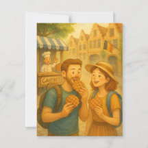 Waffle Moment i Belgien - Illustrated Travel Post