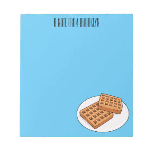 Waffle-tecknad illustration anteckningsblock