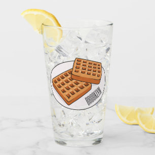 Waffle-tecknad illustration glaskopp