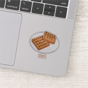 Waffle-tecknad illustration klistermärken