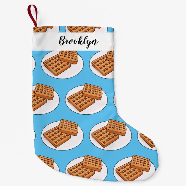Waffle-tecknad illustration liten julstrumpa (Framsidan)