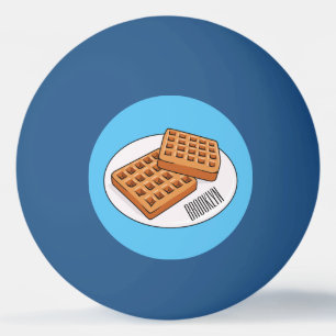 Waffle-tecknad illustration pingisboll