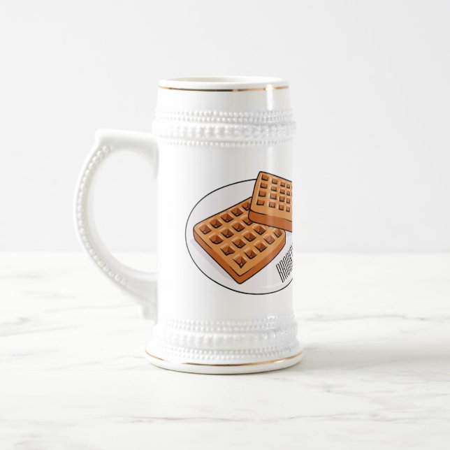 Waffle-tecknad illustration sejdel (Vänster)