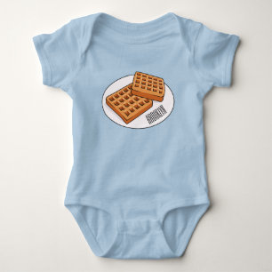 Waffle-tecknad illustration t shirt