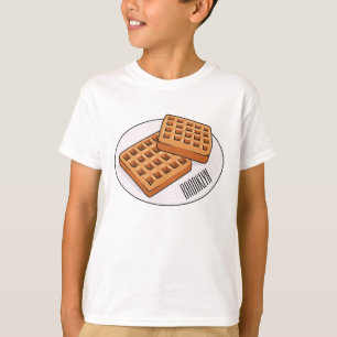 Waffle-tecknad illustration t shirt