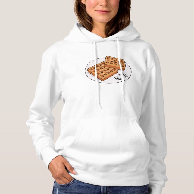 Waffle-tecknad illustration t shirt (Framsida)