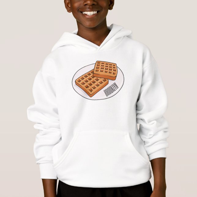 Waffle-tecknad illustration t shirt (Framsida)