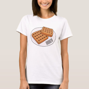 Waffle-tecknad illustration t shirt