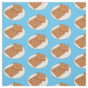 Waffle-tecknad illustration tyg