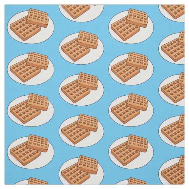 Waffle-tecknad illustration tyg (Provkarta)