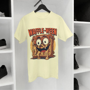 Waffle-ween Funny Halloween Breakfast Waffle Pun T Shirt