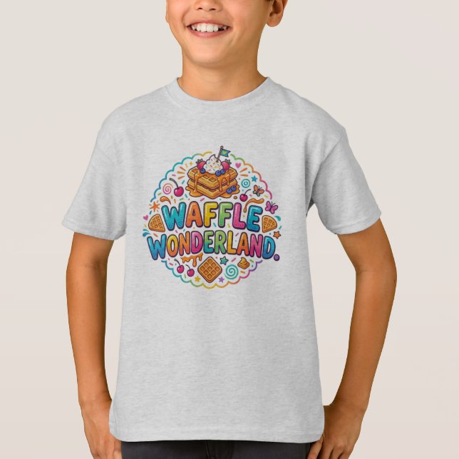 Waffle Wonderland – Söt Dröm Om Frukost Tee (Framsida)