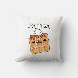 Waffle-y Funny Waffle Pun Kudde
