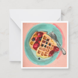 Waffles and Berries Anteckningskort
