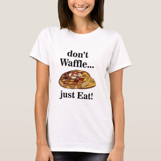 Waffles Food Funny T Shirt (Framsida)