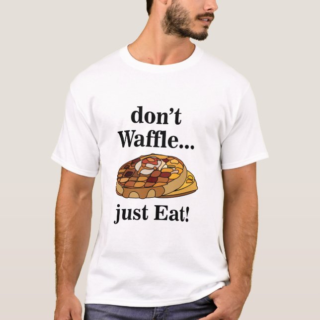 Waffles Food Funny T Shirt (Framsida)