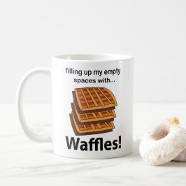 Waffles Fyller Upp Mina Tomma Utrymmen Med Waffles Kaffemugg