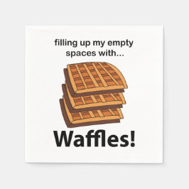 Waffles Fyller Upp Mina Tomma Utrymmen Med Waffles Pappersservett