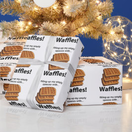Waffles Fyller Upp Mina Tomma Utrymmen Med Waffles Presentpapper