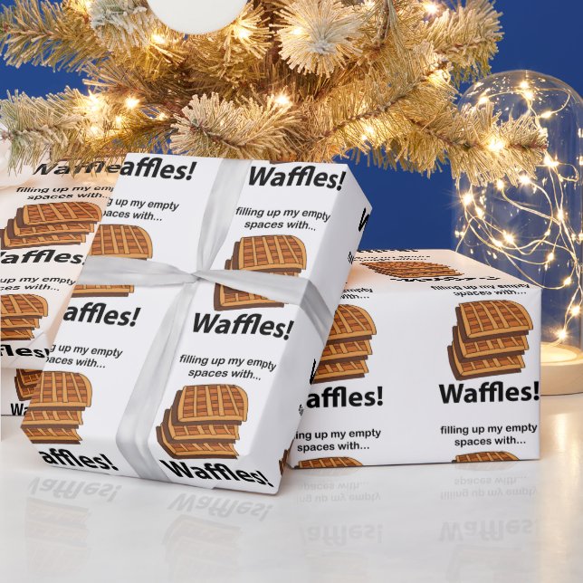 Waffles Fyller Upp Mina Tomma Utrymmen Med Waffles Presentpapper (Helgdagar)