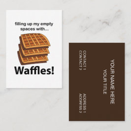 Waffles Fyller Upp Mina Tomma Utrymmen Med Waffles Visitkort