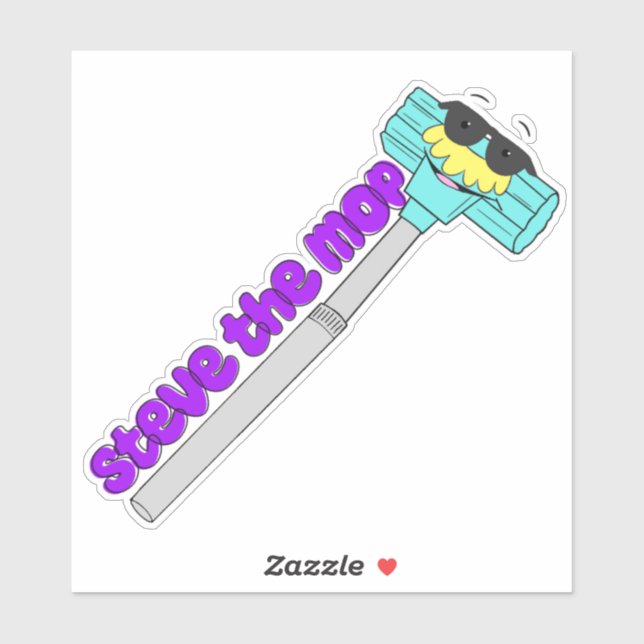 Waffles&Mochi-StevetheMop-Vinyl Sticker Klistermärken (Ark)