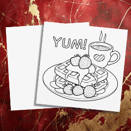 Waffles och Coffee Färg Me