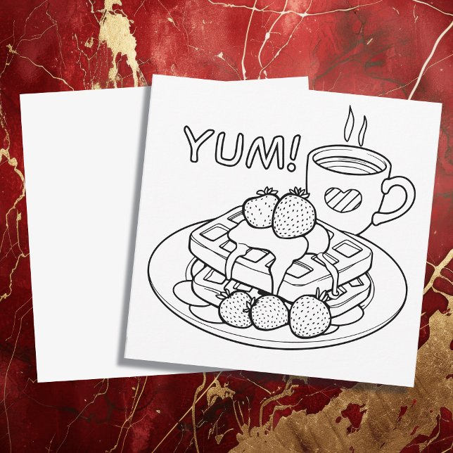 Waffles och Coffee Färg Me (Skapare uppladdad)