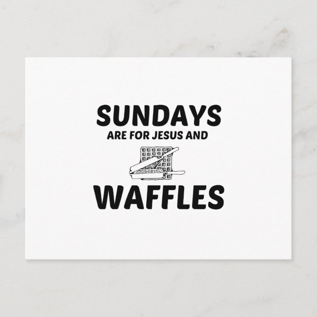 WAFFLES OCH JESUS SÖNDAG VYKORT (Framsida)