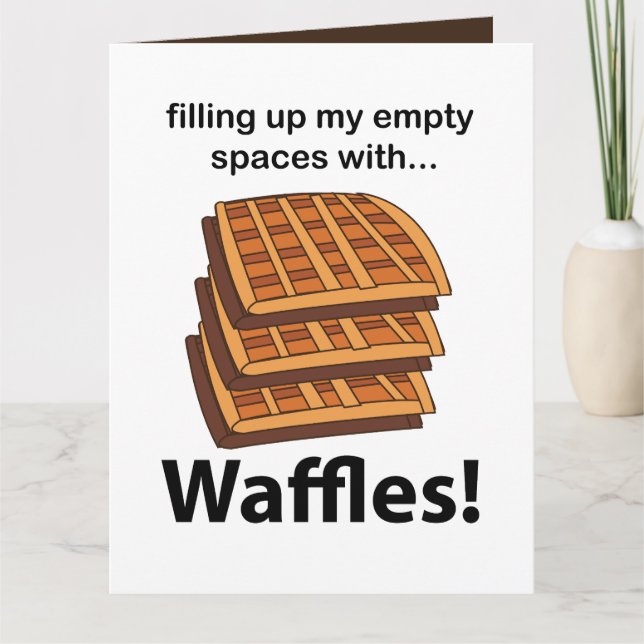 Wafflor Fyller Upp Mina Tomma Utrymmen Med Wafflor Kort (Framsida)