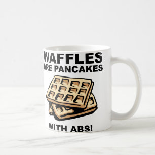 Wafflor pannkakor med mage rolig mugg eller resemu